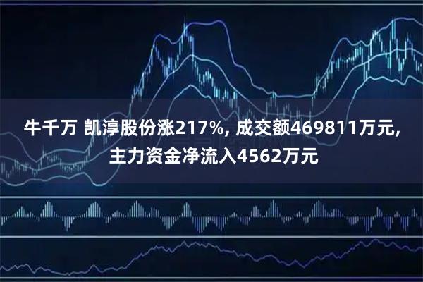 牛千万 凯淳股份涨217%, 成交额469811万元, 主力资金净流入4562万元
